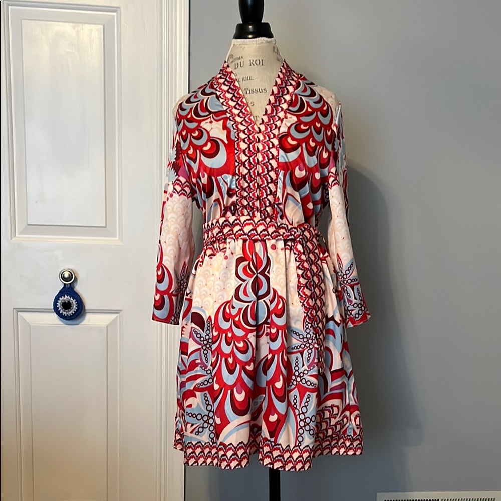 Patterned Kimono Dress